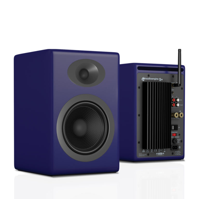 Audioengine A5+ 150W Wireless Powered Bookshelf Speakers, Bluetooth aptX HD 24 Bit DAC, Built-in Analog Amplifier & Remote Control (Black)