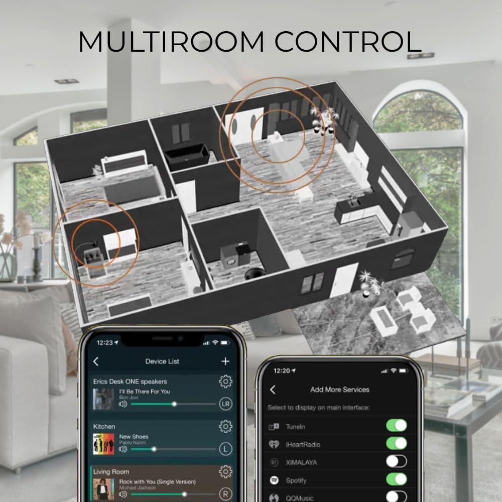Audioengine B-Fi Multiroom Music Streamer | Hi-Fi Low Latency Wi-Fi Audio Receiver, Wireless Audio Adapter for Speakers, AV Receiver, Stereo Amp, Airplay, DLNA, HD Streaming, Phone, Tablet, Computer