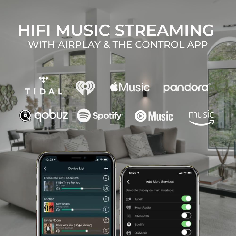 Audioengine B-Fi Multiroom Music Streamer | Hi-Fi Low Latency Wi-Fi Audio Receiver, Wireless Audio Adapter for Speakers, AV Receiver, Stereo Amp, Airplay, DLNA, HD Streaming, Phone, Tablet, Computer